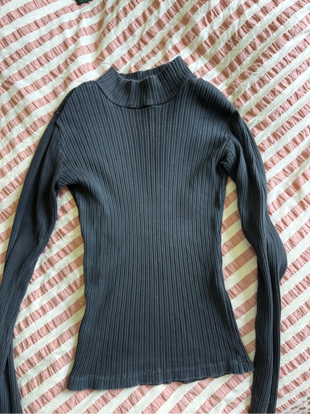 Brandy Melville black ribbed mock neck